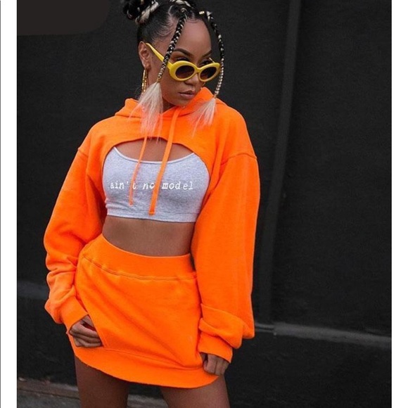 two piece jumper and skirt